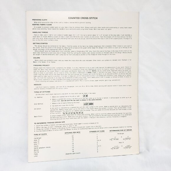 A Colonial Sampler Pattern Cross Stitch Leaflet Country Crafts Pat Waters 1982 - Picture 2 of 3